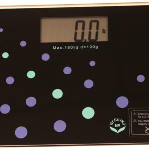 700 Series Travel Digital Bathroom Scale, 400 lb, Trendy Wave